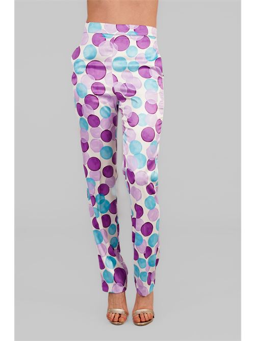 Pantalone in raso fantasia elmas phil | 011057FANTASIA